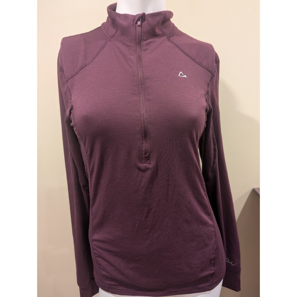 Paradox Womens Shirt Purple Size XS Merino‎ Blend Wool Athletic Top 1/4 Zip
